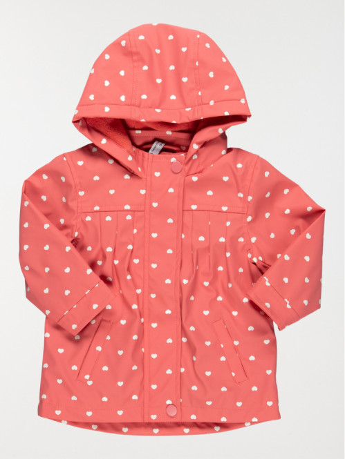 Ciré imprimé coeur fille (3-24M)