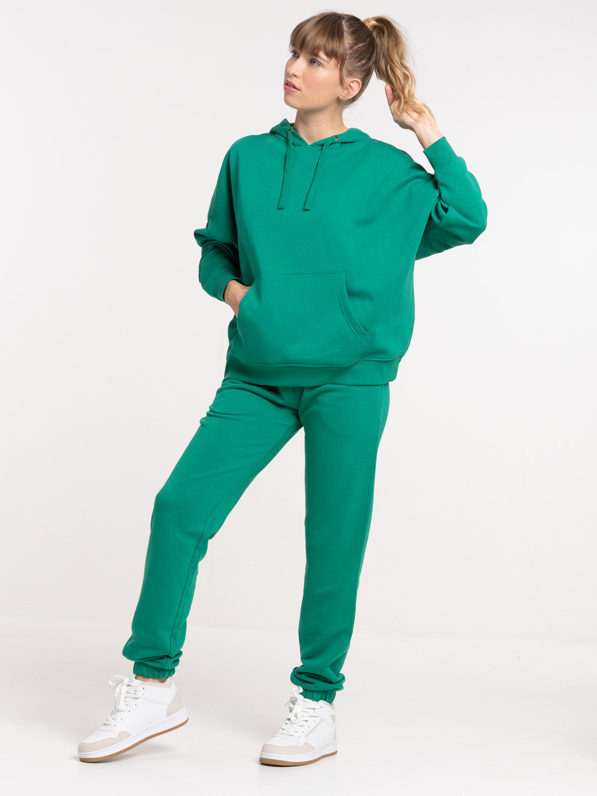 Pantalon molleton vert bosphore  femme