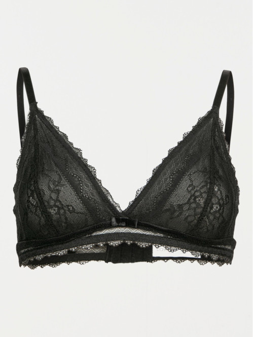 Soutien-gorge triangle en dentelle noir