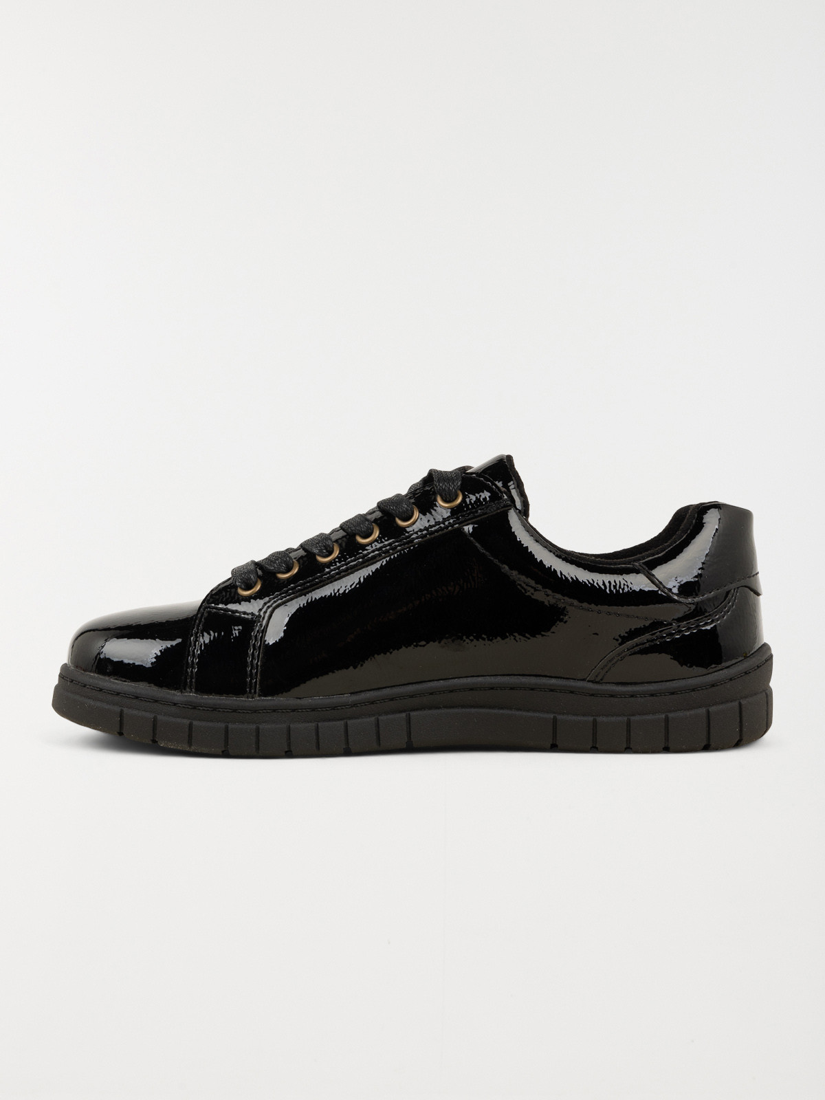 Baskets vernies noires femme (36-41)