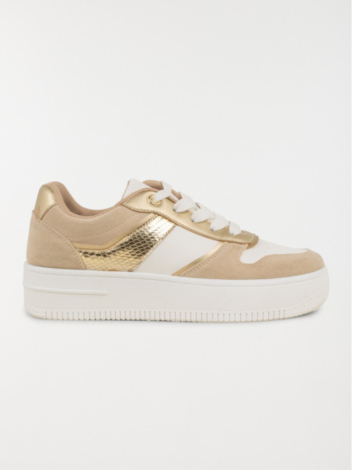 Baskets détails dorés femme (36-41)