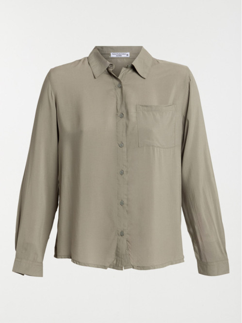 Chemise tilleul à boutons femme