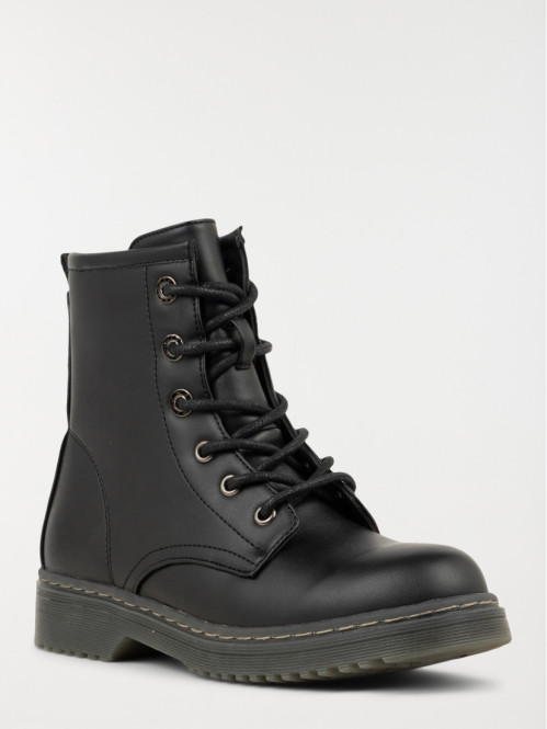 Bottines noires à lacets femme (36-41)