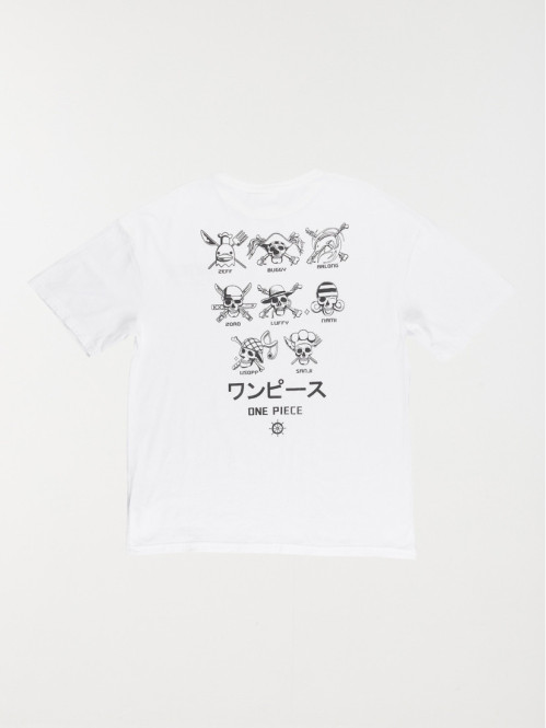 T-shirt One Piece blanc garçon (XXS-M)