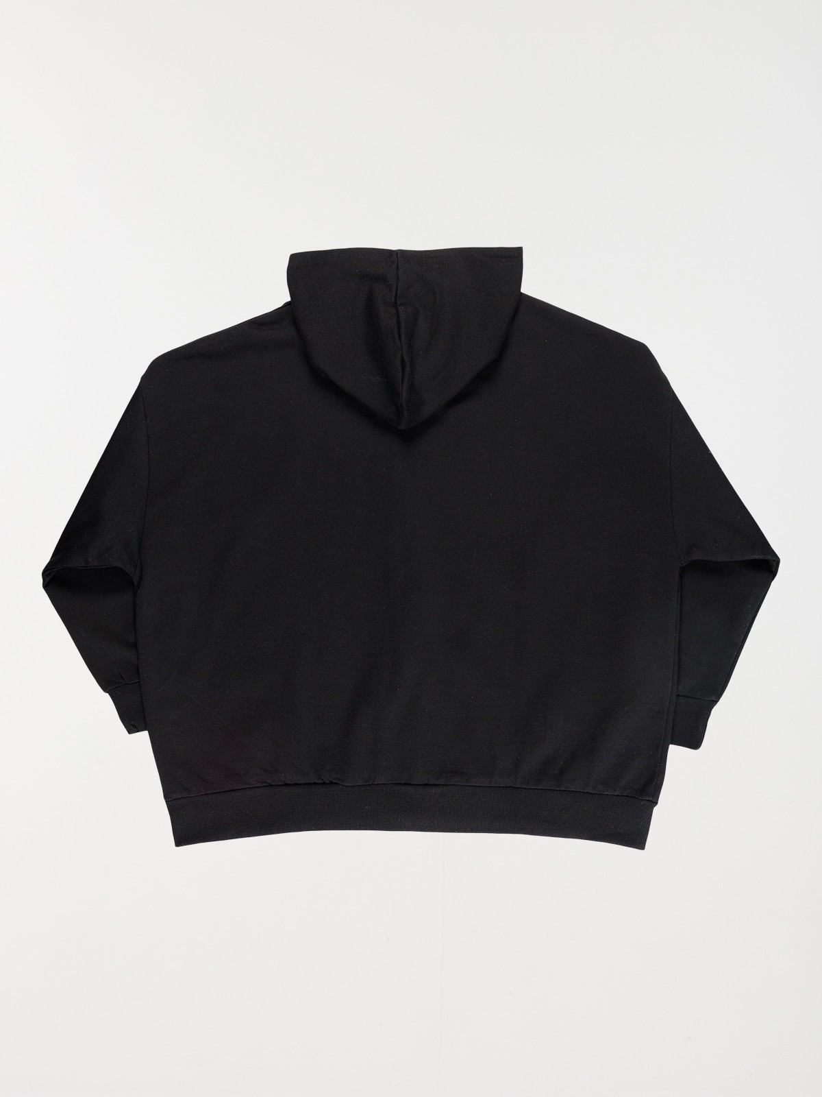  Sweat à capuche uni noir fille (XXS-M)