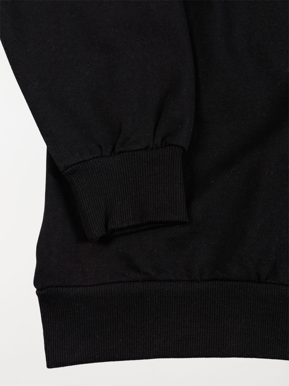  Sweat à capuche uni noir fille (XXS-M)