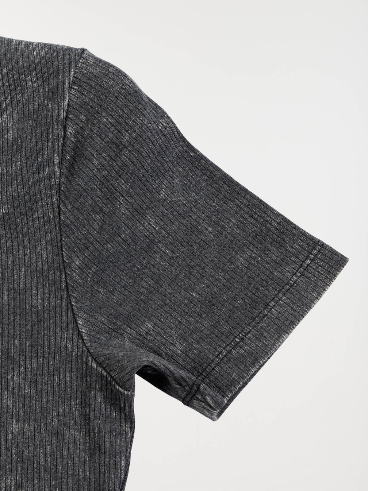 Robe côtelée overdyed noir femme Robe côtelée overdyed noir femme