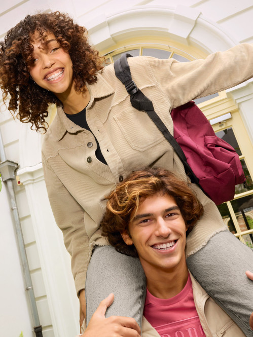 Surchemise en velours coloris lin femme