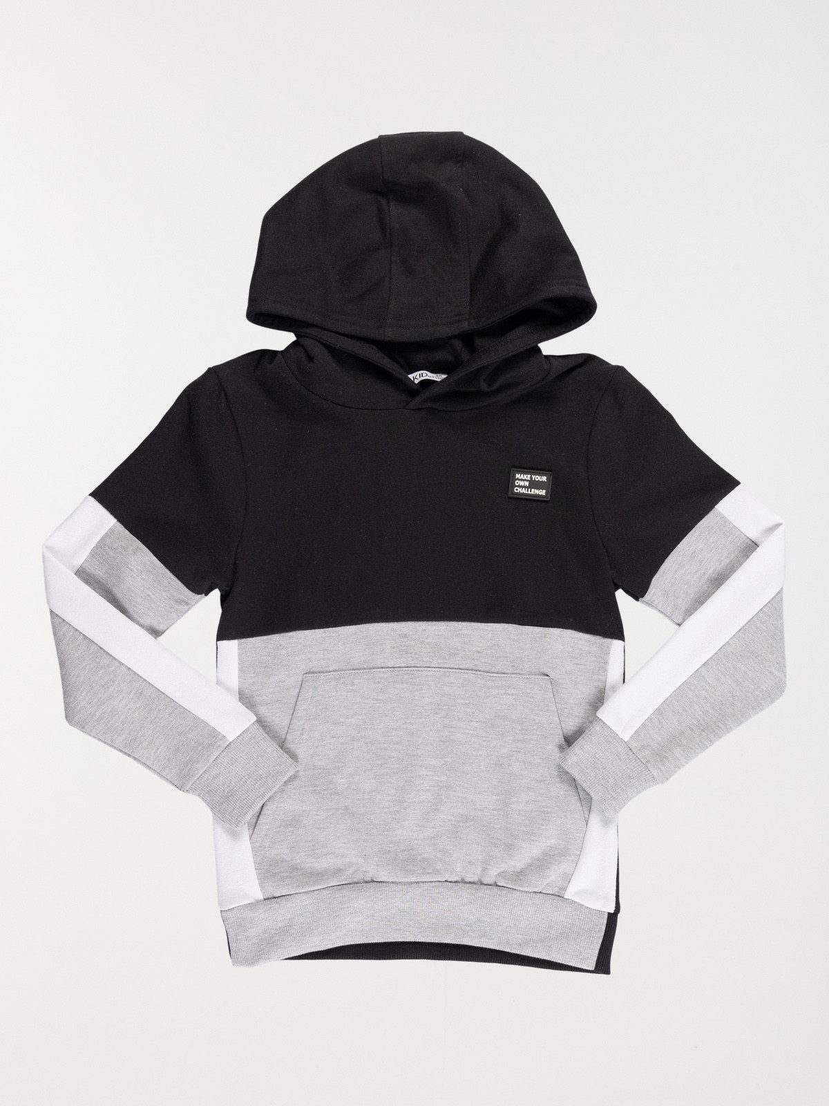 Sweat capuche tricolore garçon (3-12A)