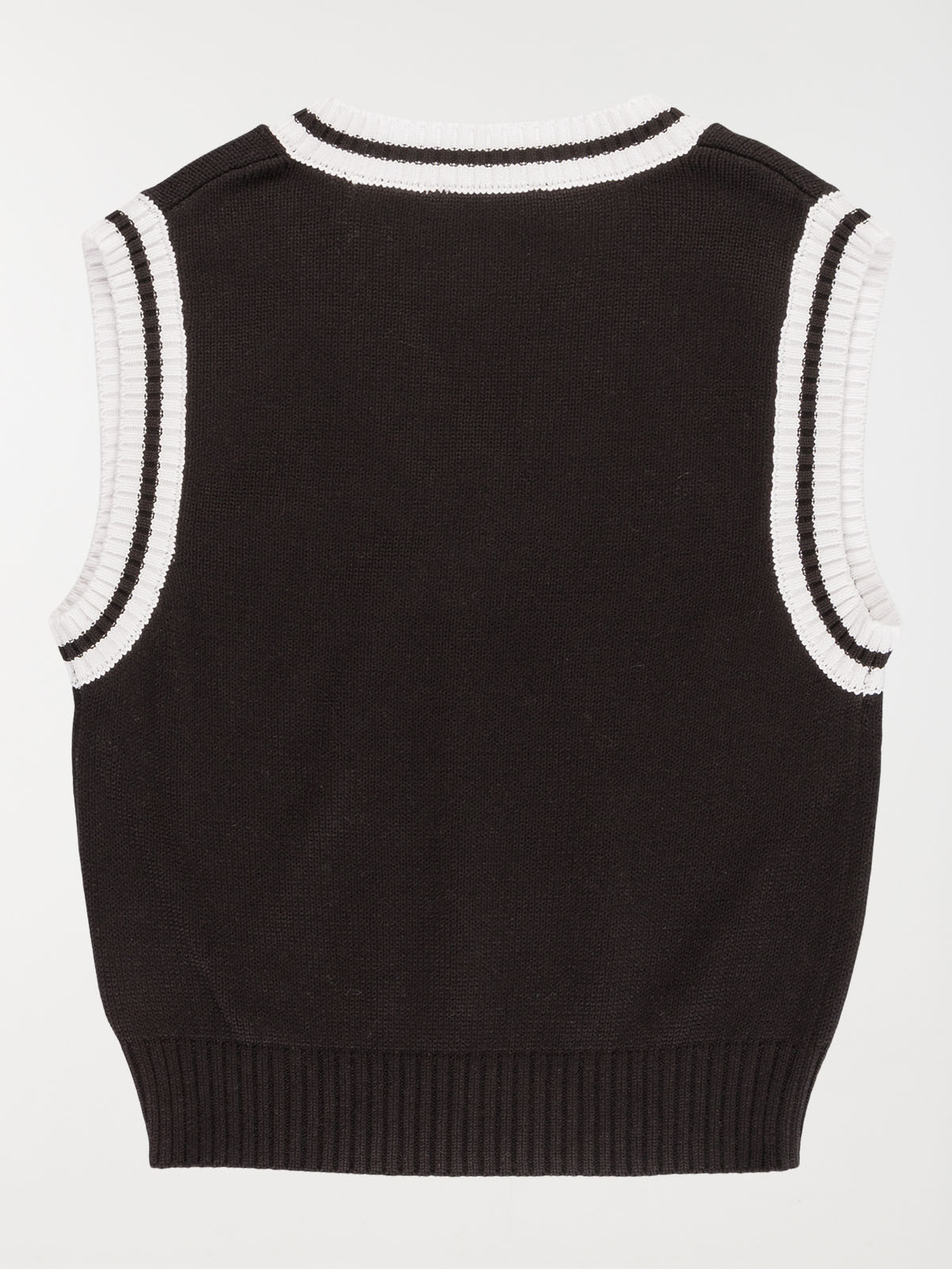 Pull sans manches noir fille (XXS-M)