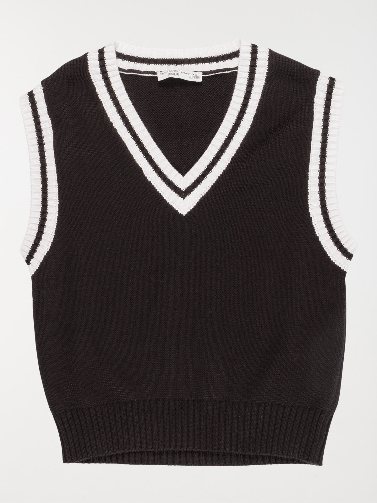 Pull sans manches noir fille (XXS-M)