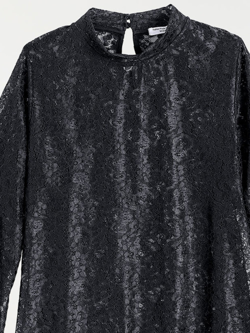 Blouse noir en dentelle femme Blouse noir en dentelle femme