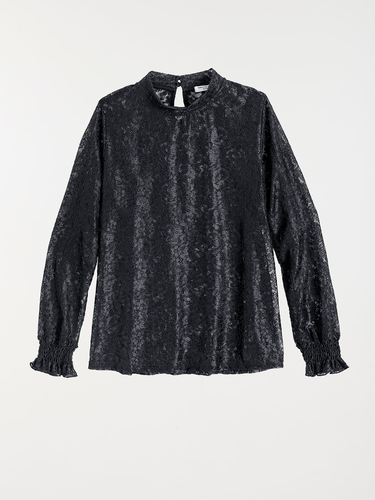 Blouse noir en dentelle femme