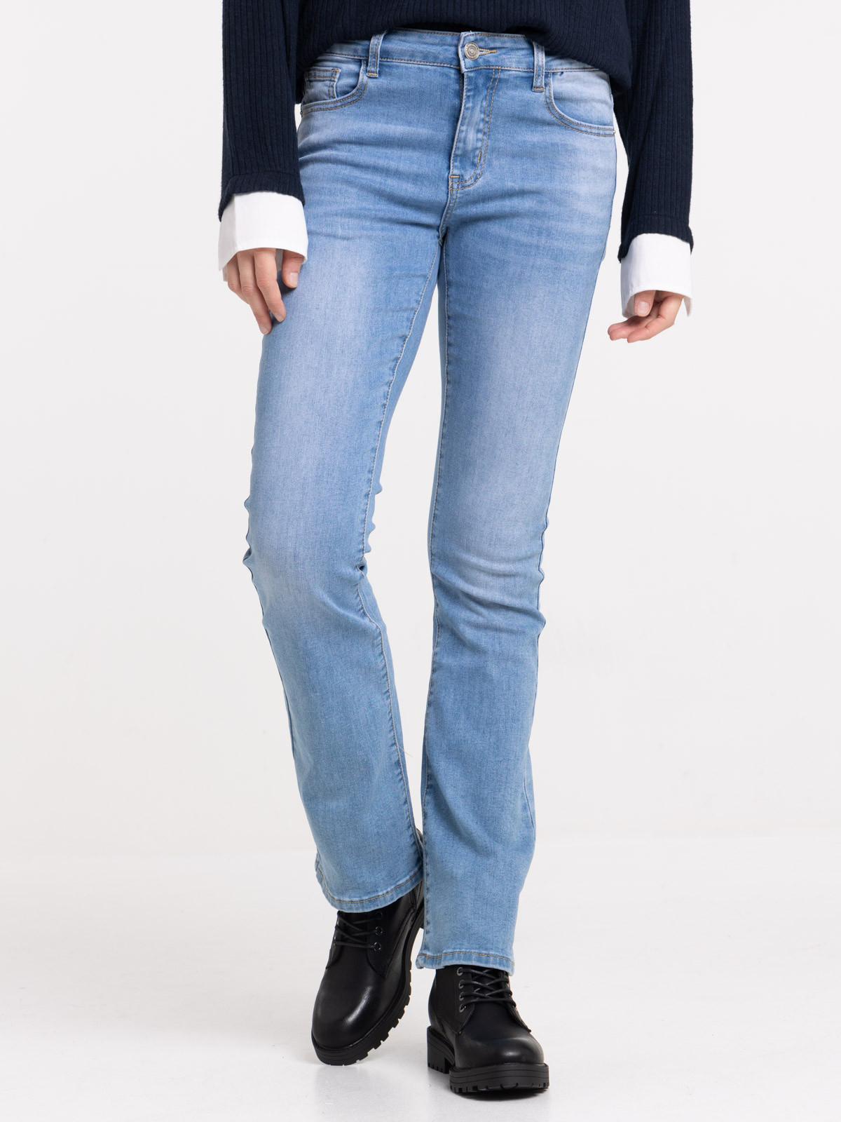 Jean stone bootcut femme