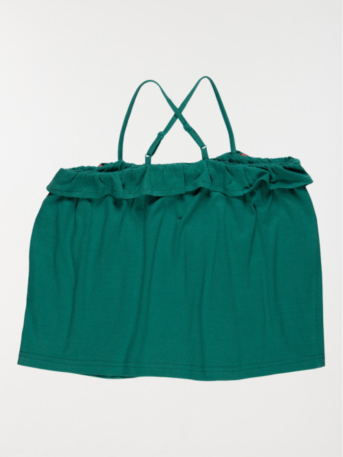 Débardeur émeraude brodé fille (10-16A) Débardeur émeraude brodé fille (10-16A)