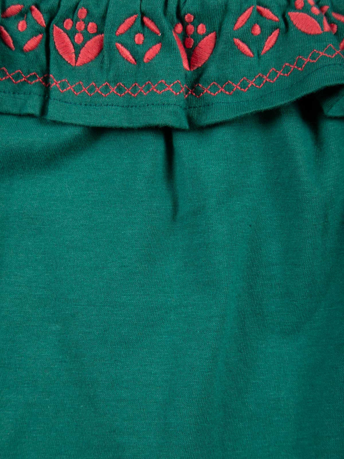 Débardeur émeraude brodé fille (10-16A) Débardeur émeraude brodé fille (10-16A)