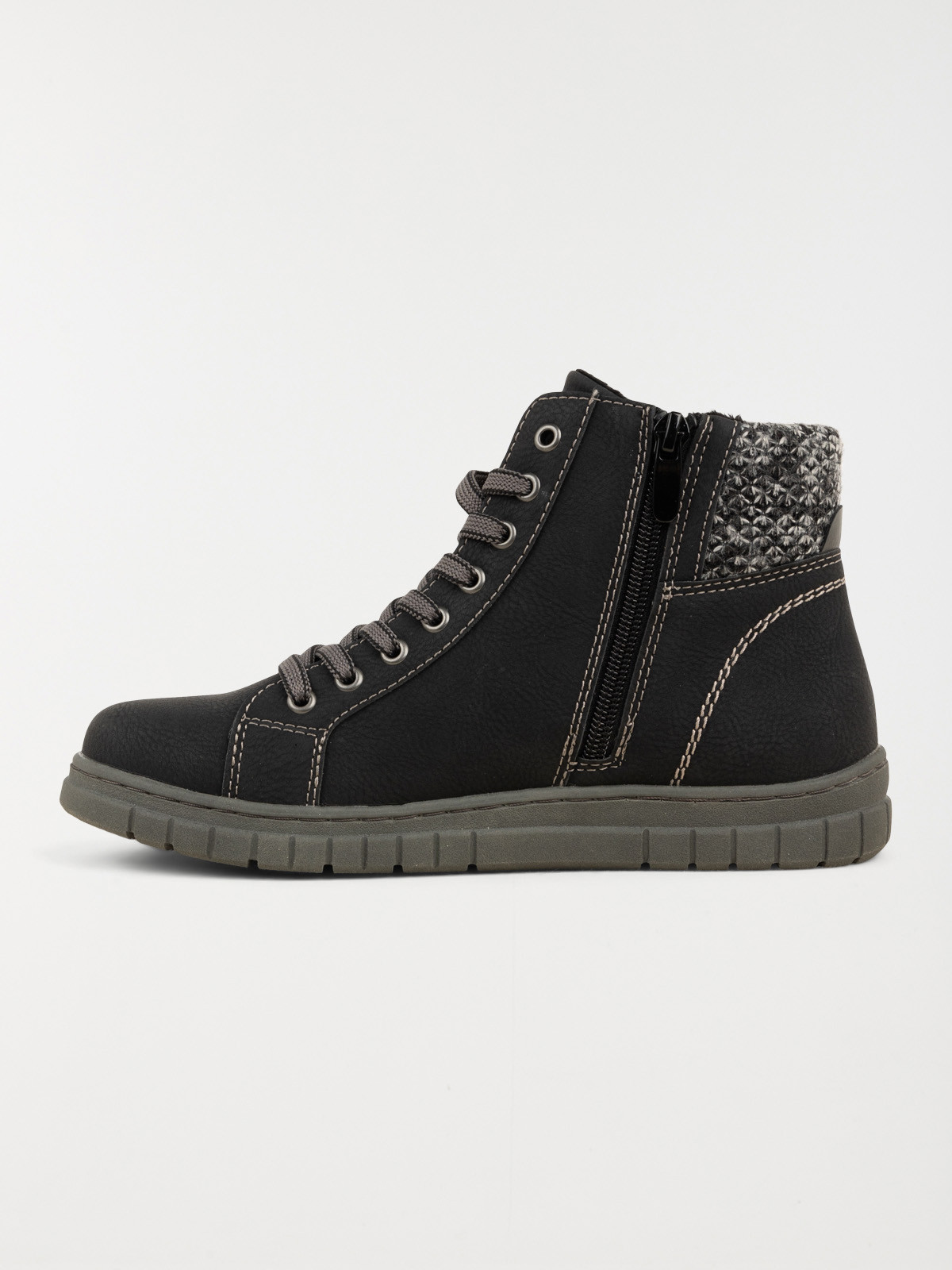 Baskets montantes zippées femme (36-41)