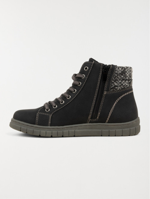 Baskets montantes zippées femme (36-41)