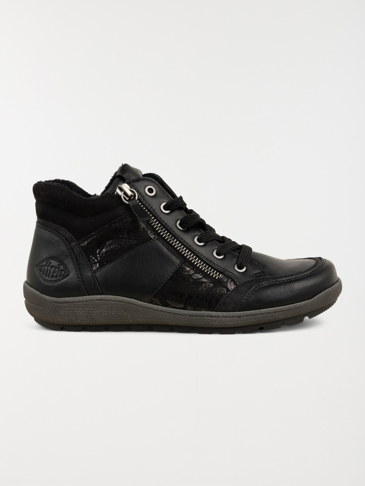 Baskets montantes femme zippées (36-41)