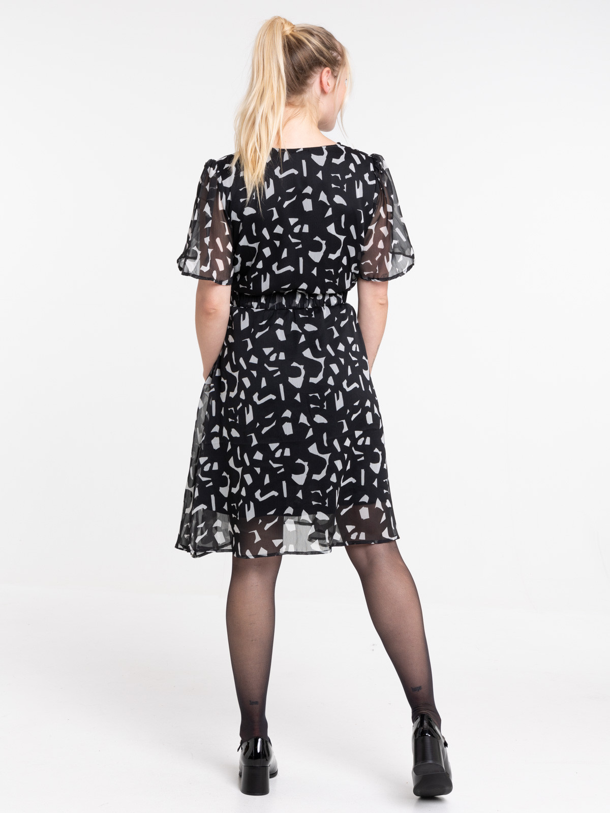 Robe imprimée avec ceinture femme