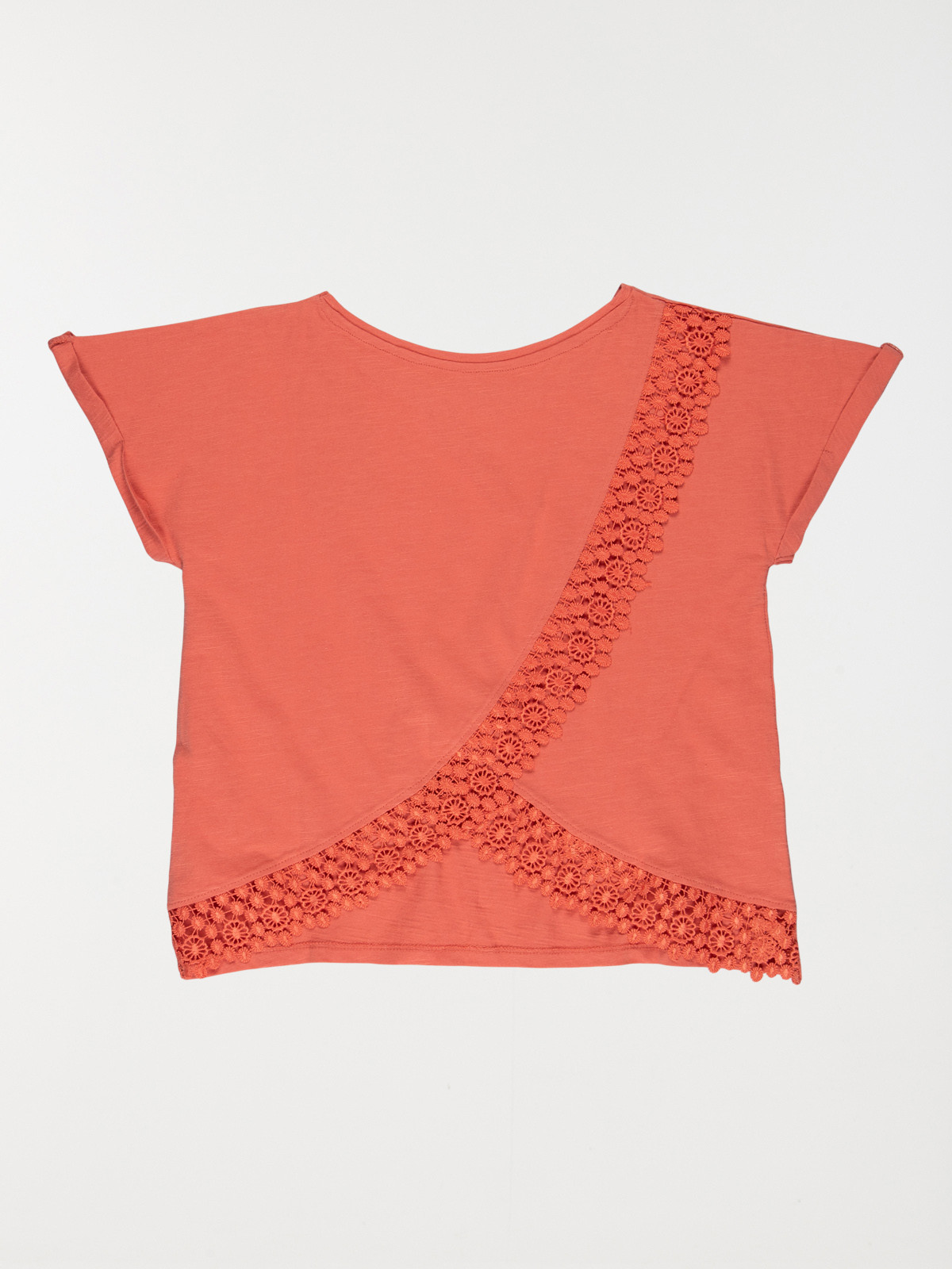 T-shirt coloris tomette fille (10-16A) T-shirt coloris tomette fille (10-16A)