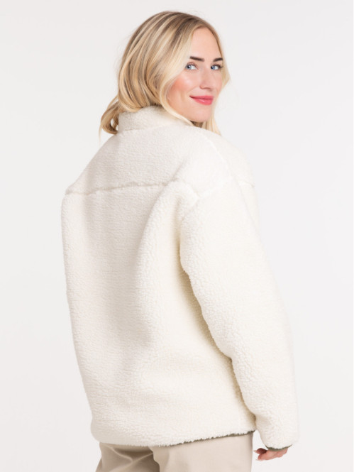 Sweat sherpa écru femme Sweat sherpa écru femme