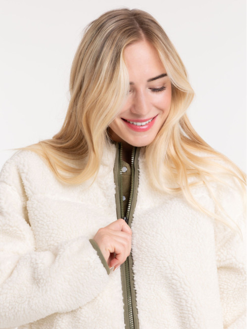 Sweat sherpa écru femme Sweat sherpa écru femme