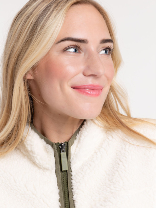 Sweat sherpa écru femme Sweat sherpa écru femme