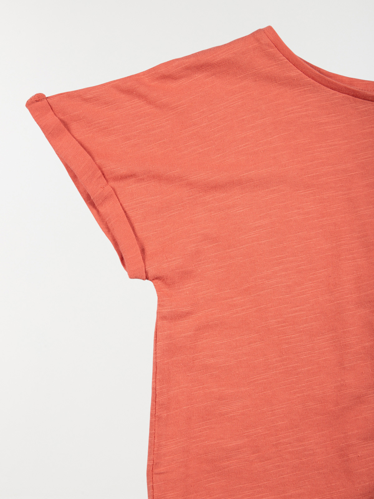 T-shirt coloris tomette fille (10-16A) T-shirt coloris tomette fille (10-16A)