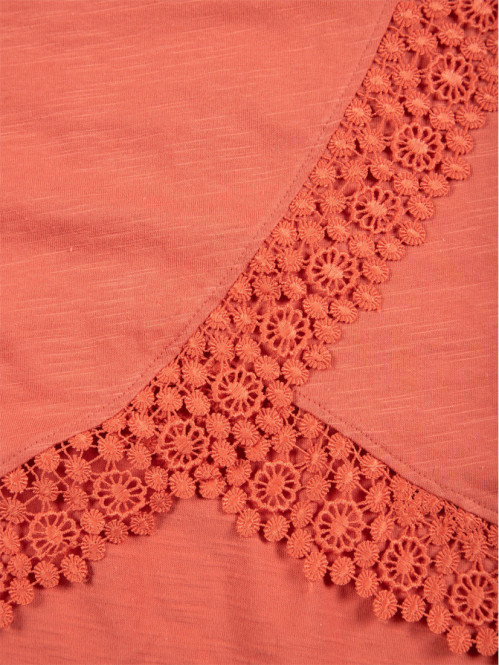 T-shirt coloris tomette fille (10-16A) T-shirt coloris tomette fille (10-16A)