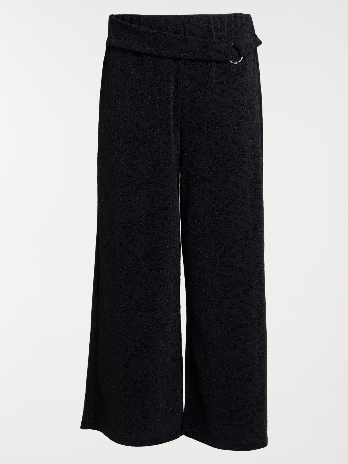 Pantalon maille noir grande taille femme