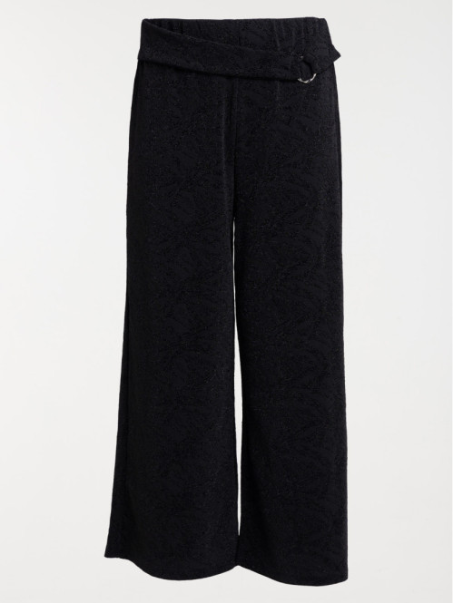Pantalon maille noir grande taille femme