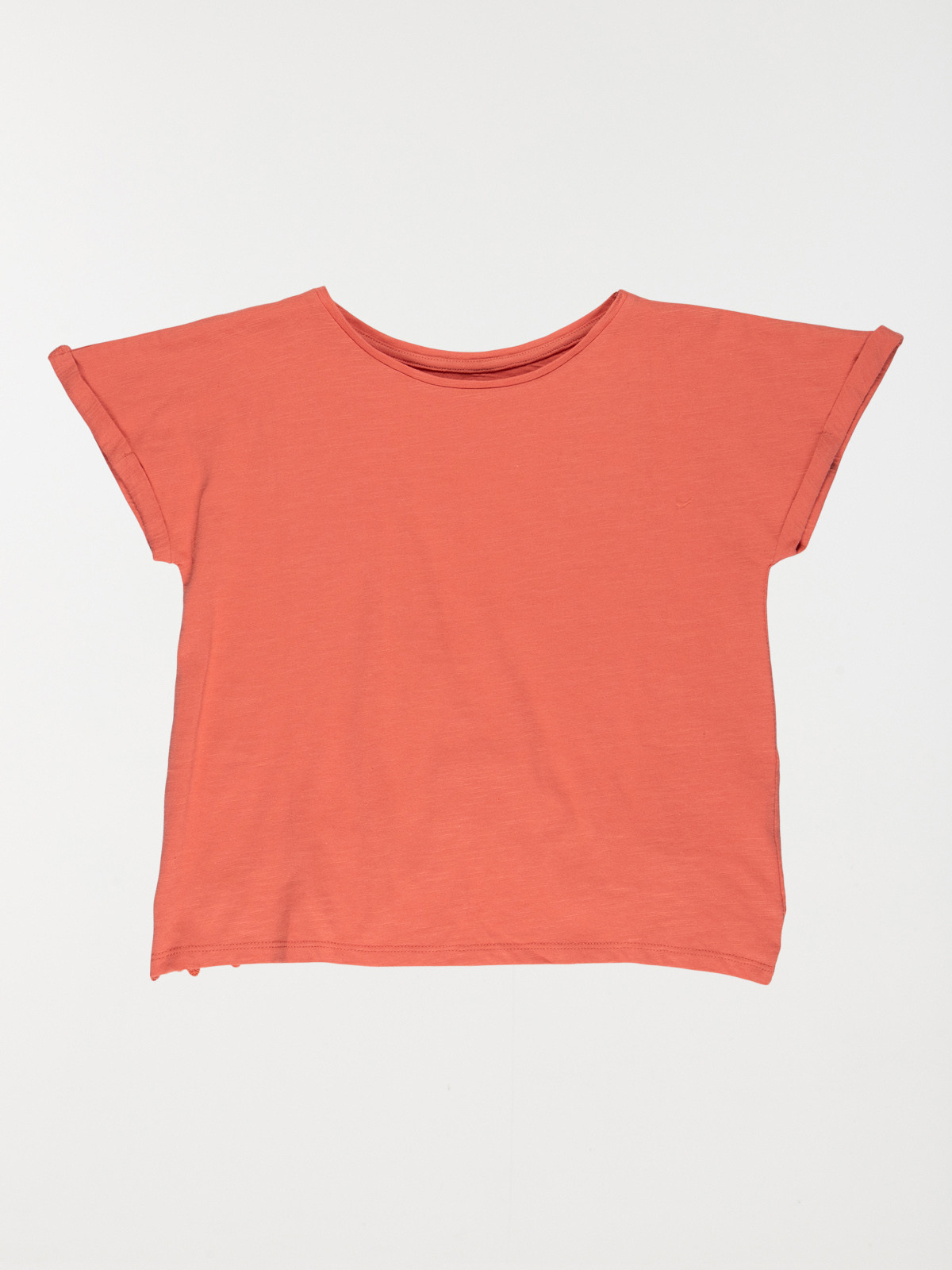 T-shirt coloris tomette fille (10-16A)