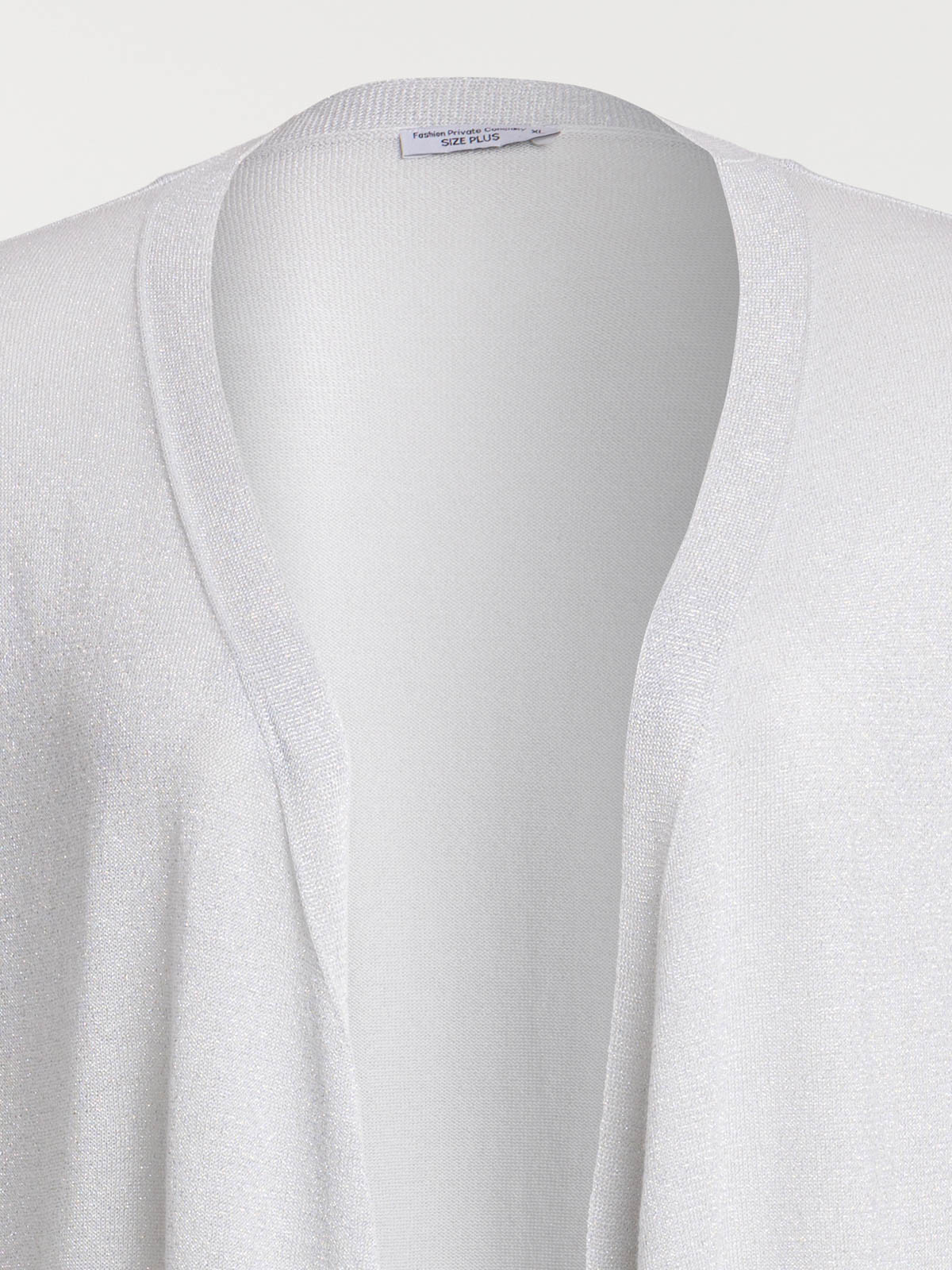 Gilet coloris argent grande taille femme