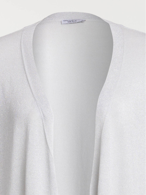 Gilet coloris argent grande taille femme