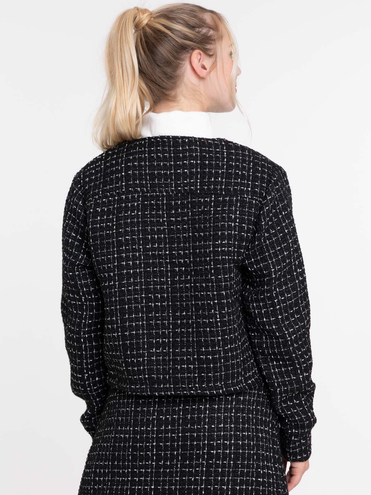 Veste tweed noire online