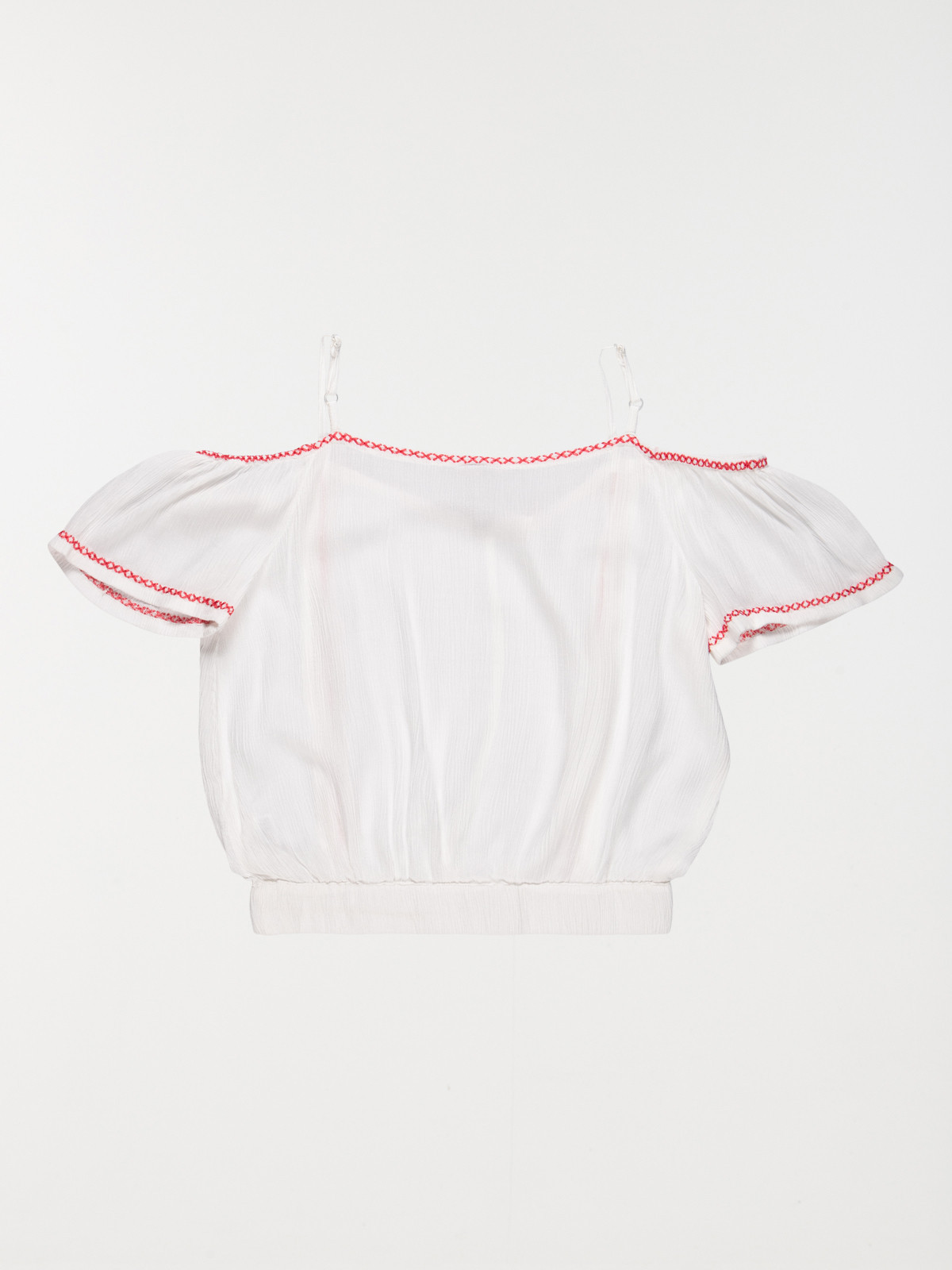 Blouse blanche bretelles fille (10-16A) Blouse blanche bretelles fille (10-16A)