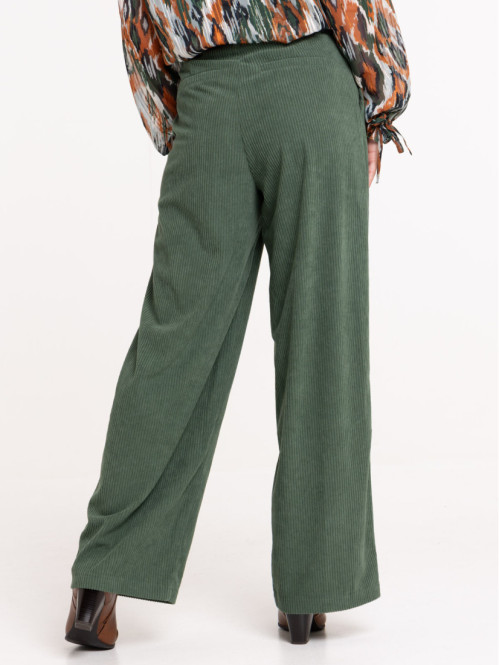 Pantalon large en velours femme
