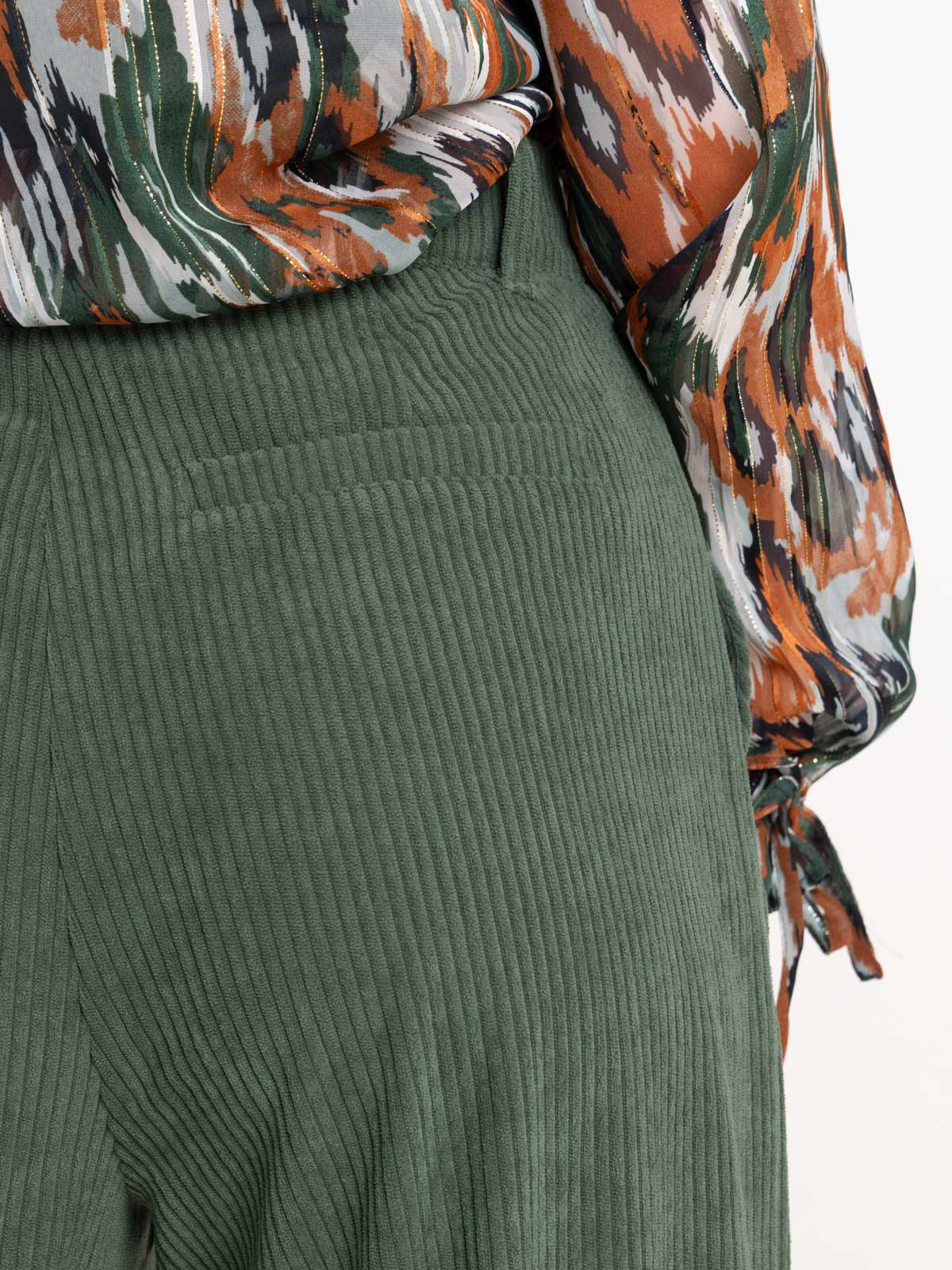 Pantalon large en velours femme