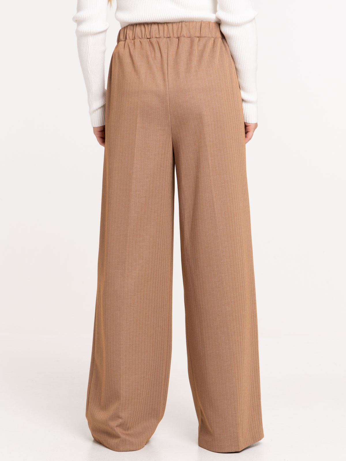 Pantalon large femme coloris croissant