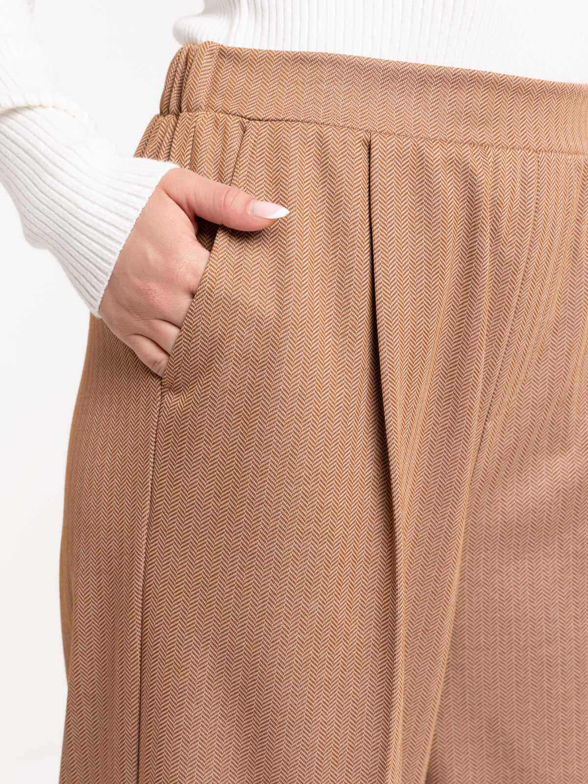 Pantalon large femme coloris croissant
