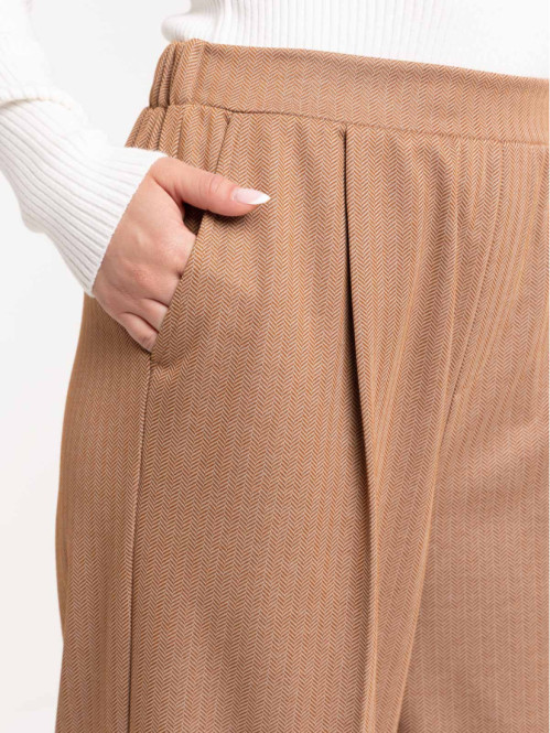 Pantalon large femme coloris croissant