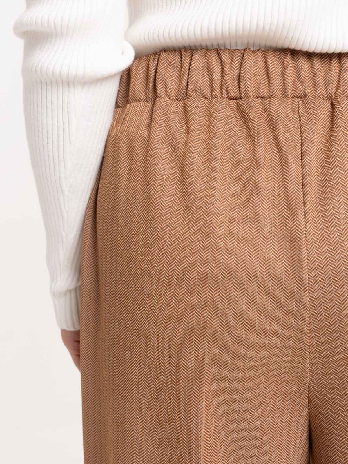 Pantalon large femme coloris croissant