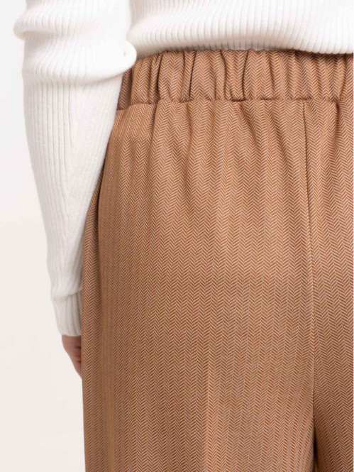 Pantalon large femme coloris croissant