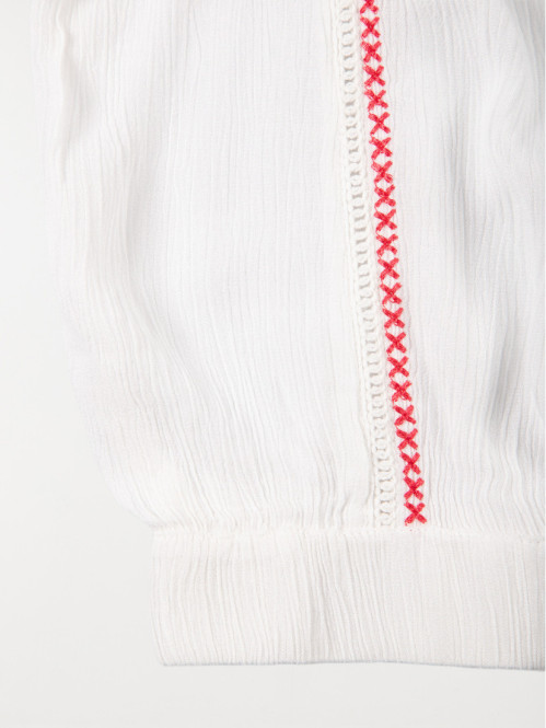 Blouse blanche bretelles fille (10-16A) Blouse blanche bretelles fille (10-16A)