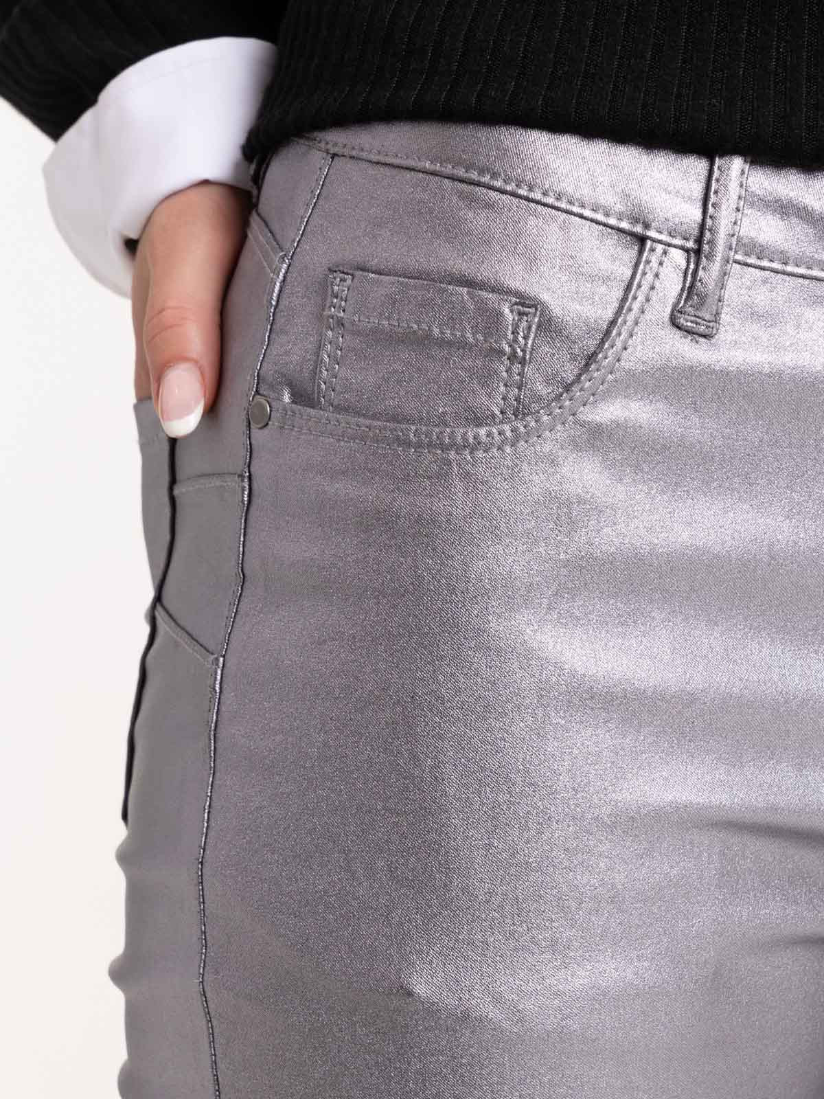 Pantalon skinny enduit bronze femme Pantalon skinny enduit bronze femme