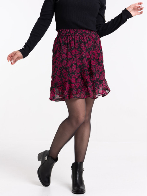 Jupe voile courte imprimée femme Jupe voile courte imprimée femme