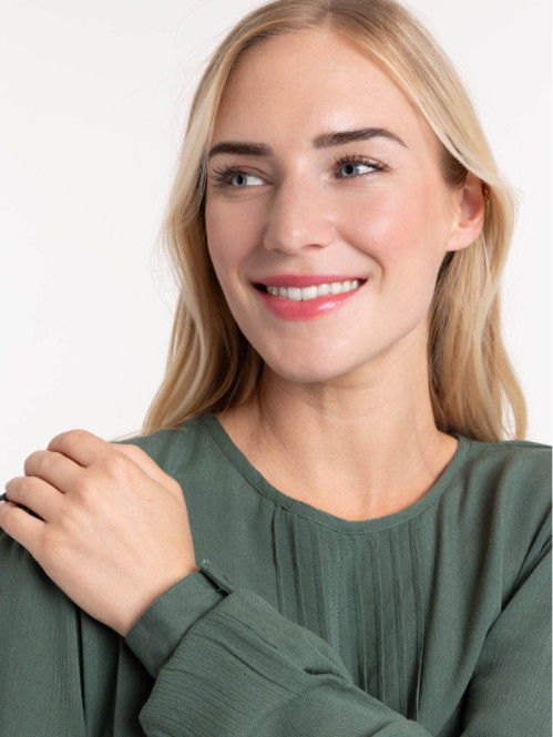 Blouse vert foncé fluide femme