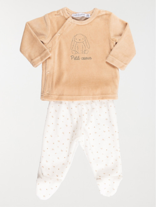 Pyjama lapin petit coeur bébé (0-9 M) 