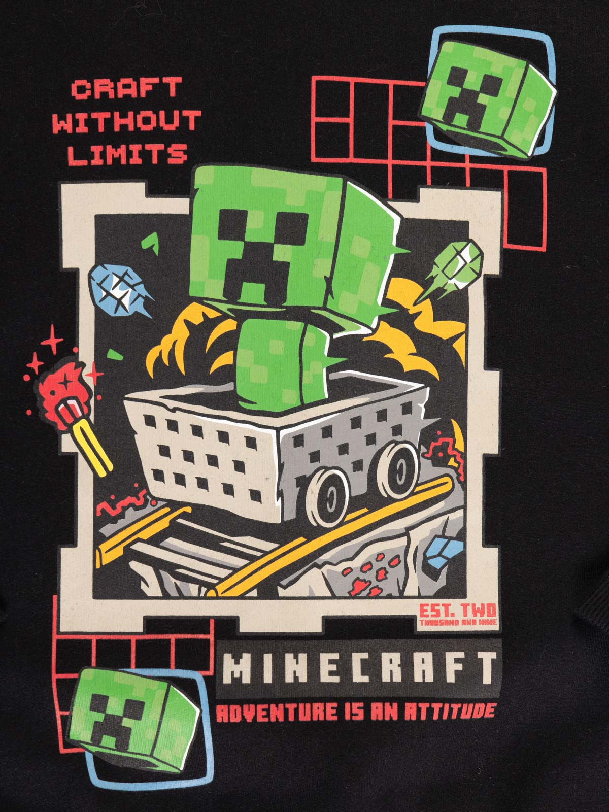 Sweat capuche Minecraft garçon (3-12A)